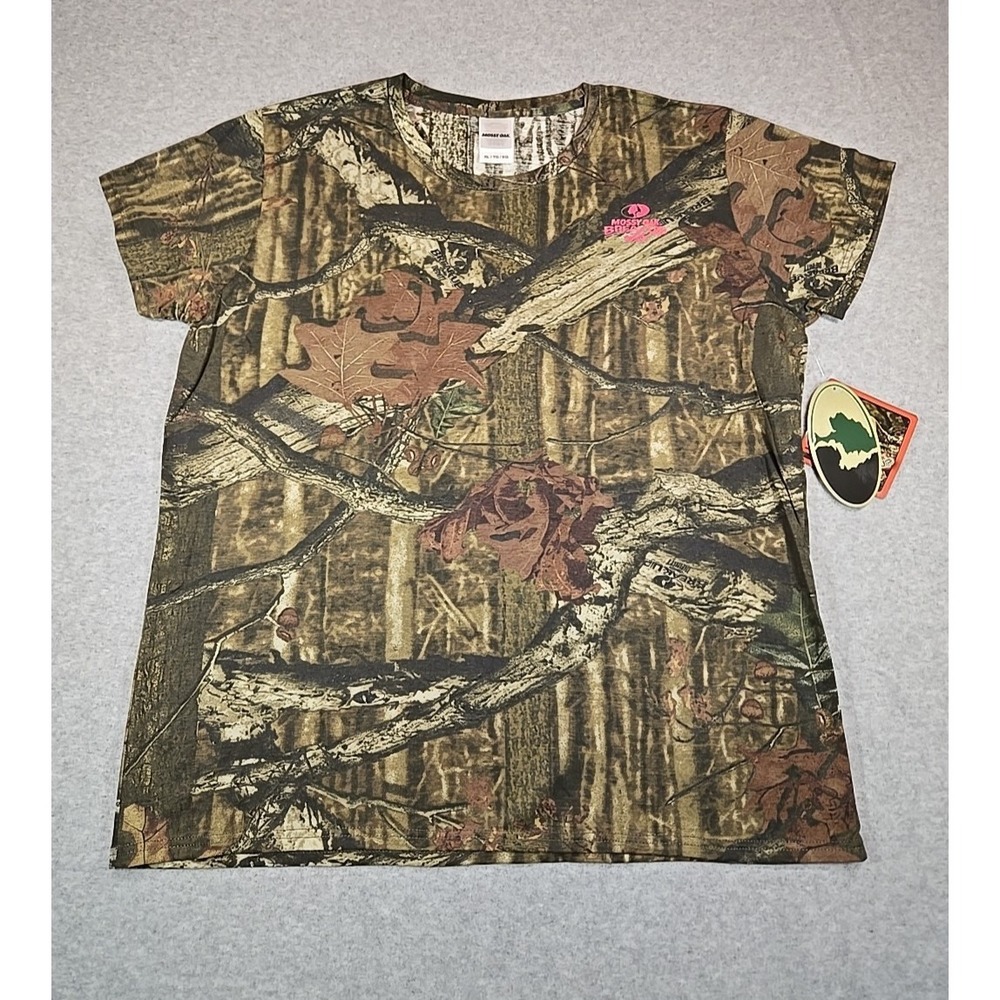 Mossy Oak Shirt Womens Size‎ XL BreakUp Short Sleeve Camo T-Shirt Logo NEW